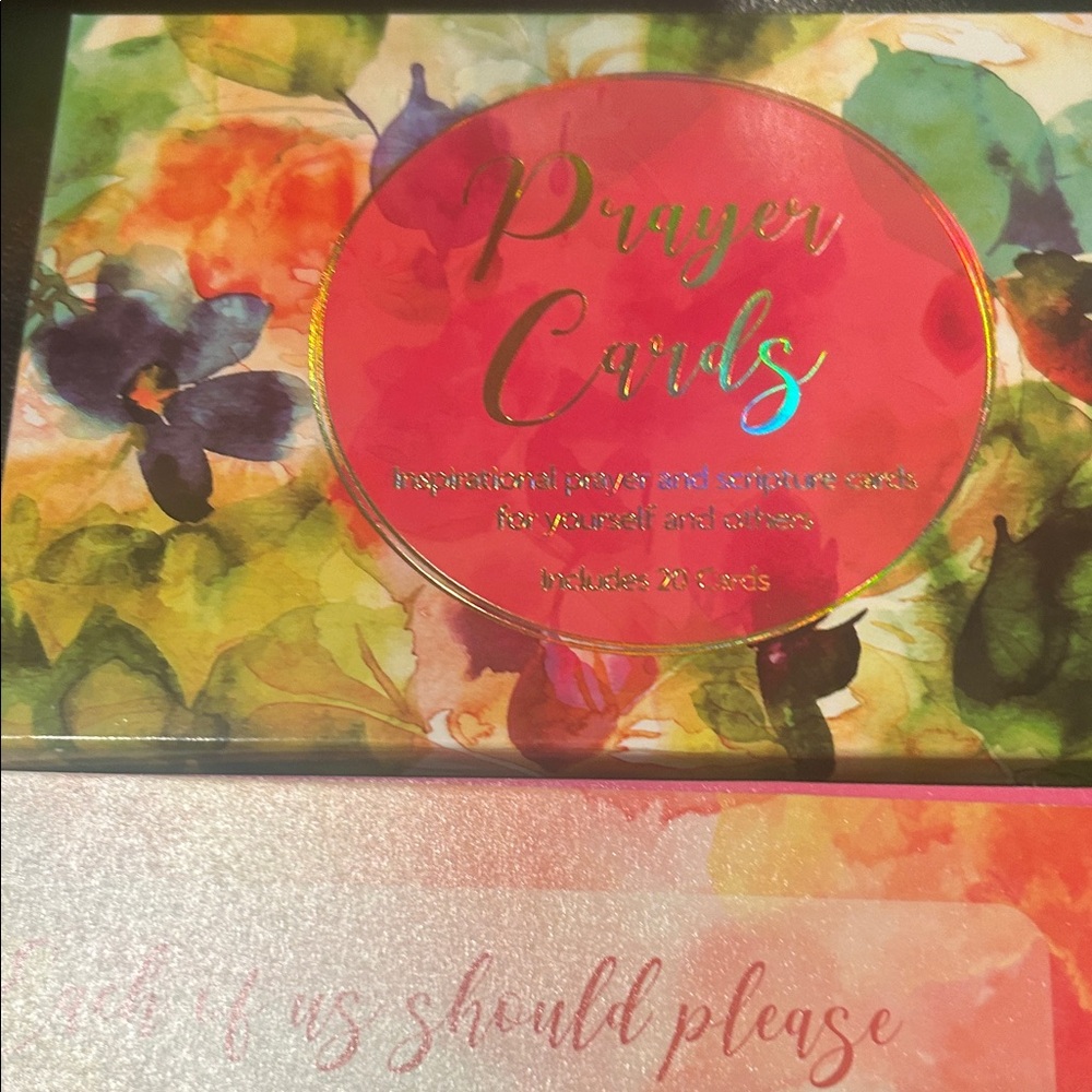 Floral Prayer Cards Set - Multicolor (20 cards) NIP